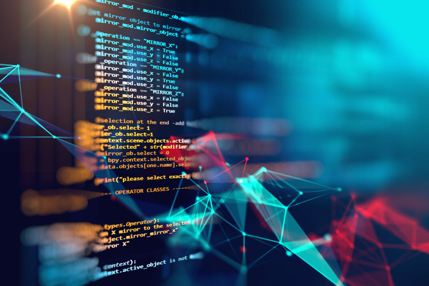 Programming code abstract technology background